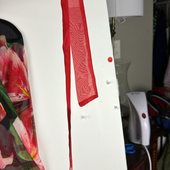 PARAH SWIM COVER UP TROPICAL SZ S NWOT COLORFUL WITH BELT FREE FLOWING WITH ARMS - Picture 5 of 9